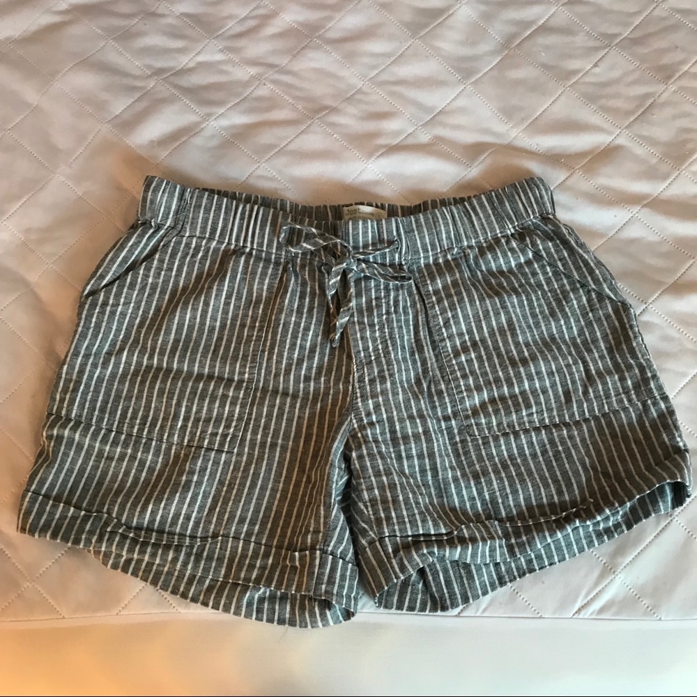 Grey striped shorts